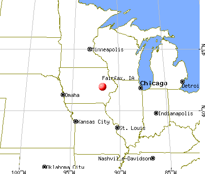 Fairfax, Iowa map