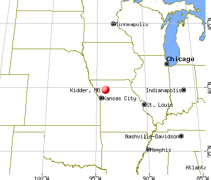 Kidder, Missouri map