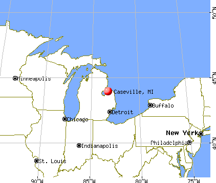 Caseville, Michigan map