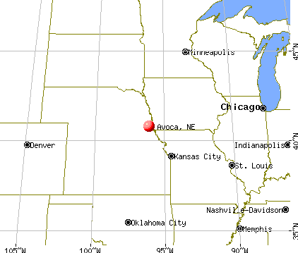 Avoca, Nebraska map