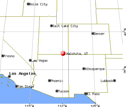Halchita, Utah map