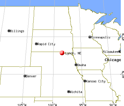 Lynch, Nebraska map