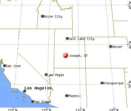 Joseph, Utah map