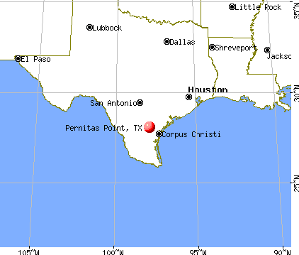 Pernitas Point, Texas map