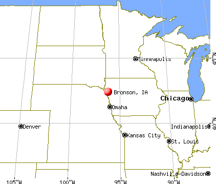 Bronson, Iowa map