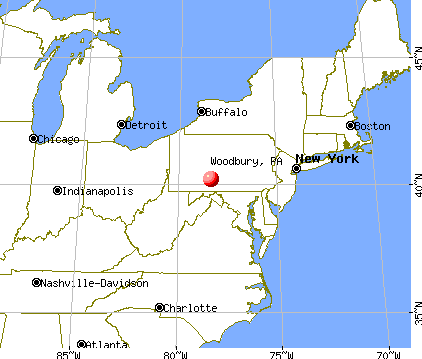 Woodbury, Pennsylvania map