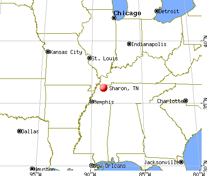 Sharon, Tennessee map