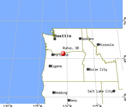 Rufus, Oregon map