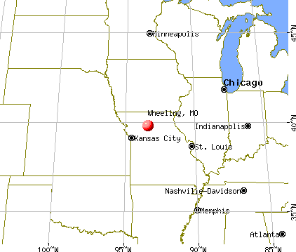 Wheeling, Missouri map