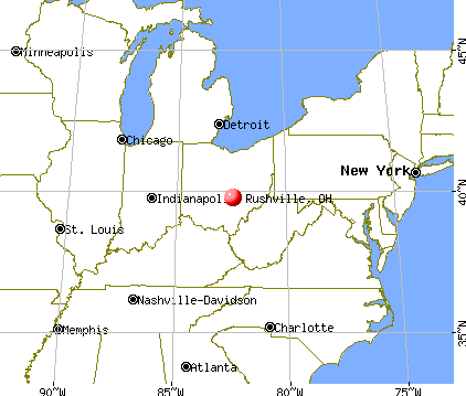 Rushville, Ohio map