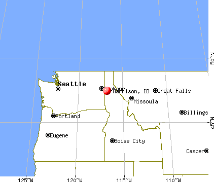 Harrison, Idaho map