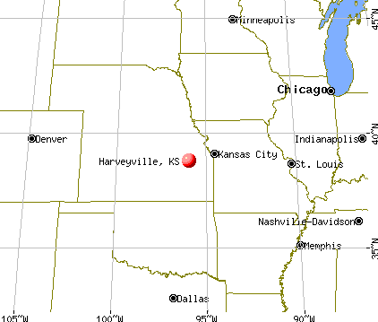 Harveyville, Kansas map