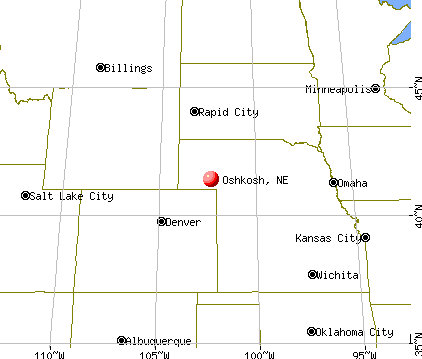 Oshkosh, Nebraska map