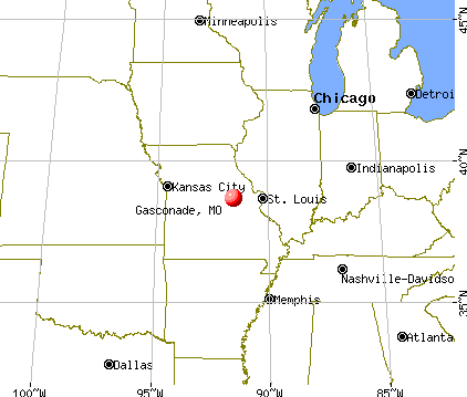 Gasconade, Missouri map
