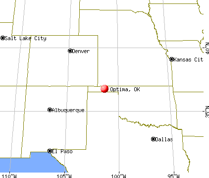 Optima, Oklahoma map