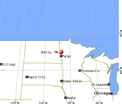 Shelly, Minnesota map