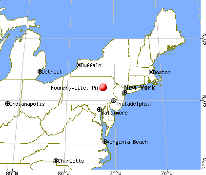 Foundryville, Pennsylvania map