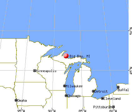 Big Bay, Michigan map