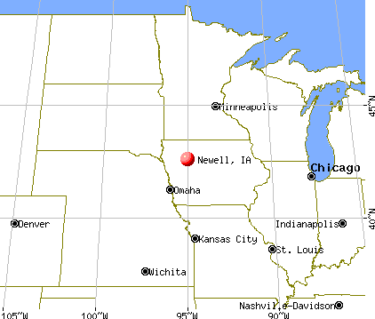 Newell, Iowa map