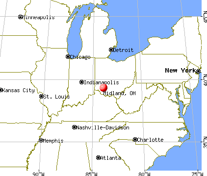 Midland, Ohio map