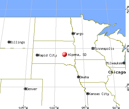 Alpena, South Dakota map