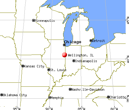 Wellington, Illinois map