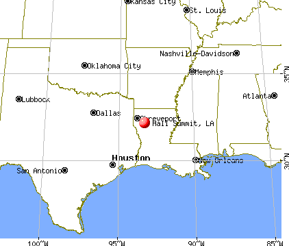 Hall Summit, Louisiana map