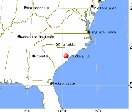 Stuckey, South Carolina map