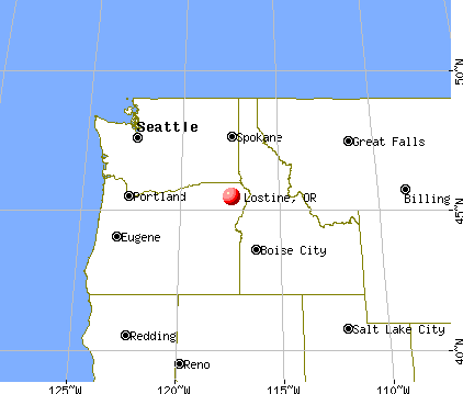 Lostine, Oregon map