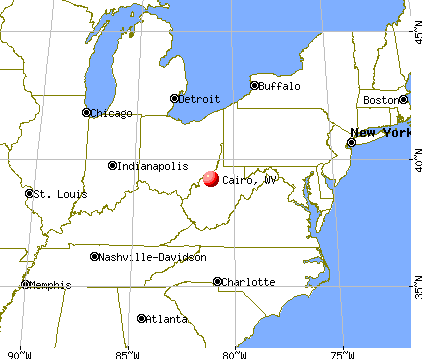 Cairo, West Virginia map