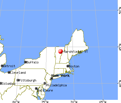 Marshfield, Vermont map