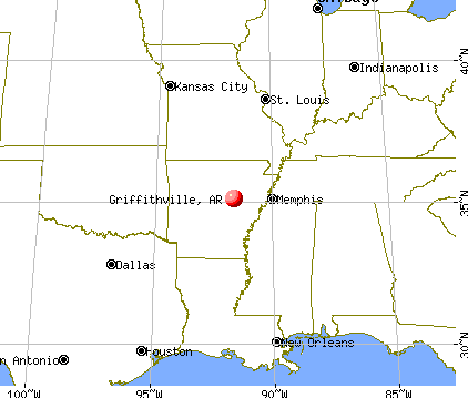 Griffithville, Arkansas map