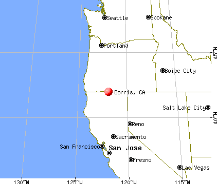Dorris, California map