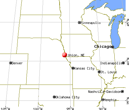 Union, Nebraska map