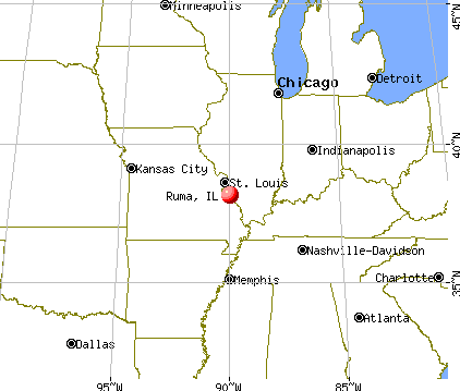 Ruma, Illinois map