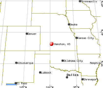 Hanston, Kansas map
