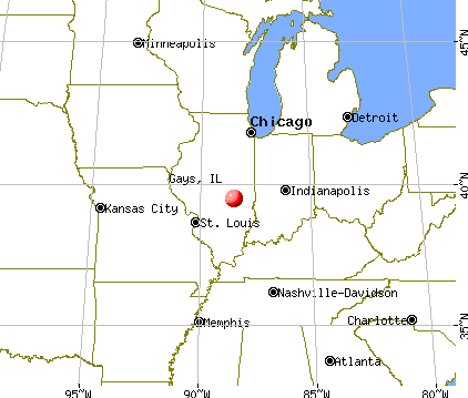 Gays, Illinois map
