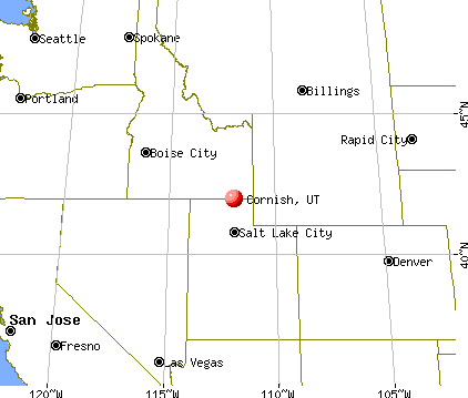 Cornish, Utah map