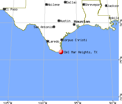 Del Mar Heights, Texas map