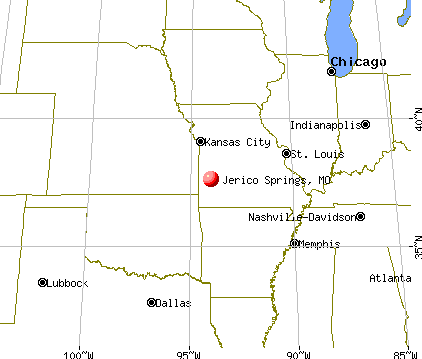 Jerico Springs, Missouri map
