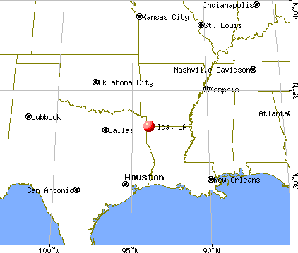 Ida, Louisiana map