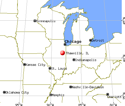Thawville, Illinois map