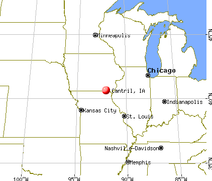 Cantril, Iowa map