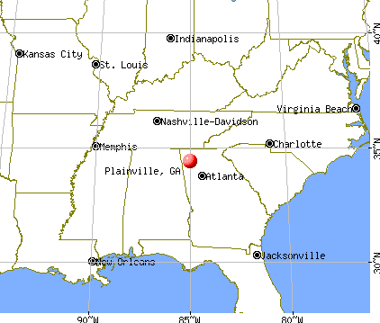 Plainville, Georgia map
