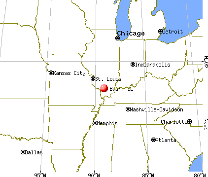 Bush, Illinois map