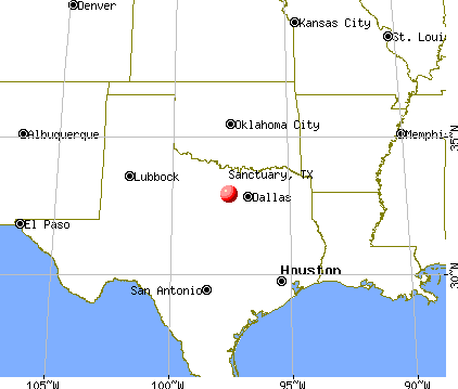 Sanctuary, Texas map