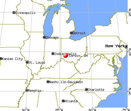 Corwin, Ohio map