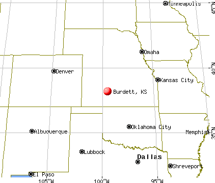 Burdett, Kansas map