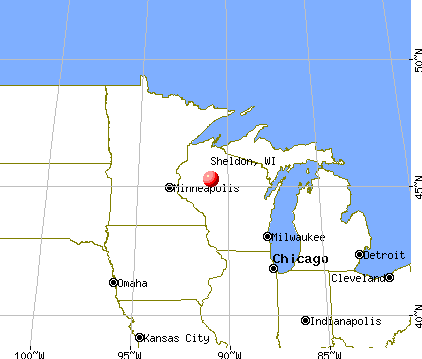 Sheldon, Wisconsin map
