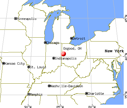 Osgood, Ohio map